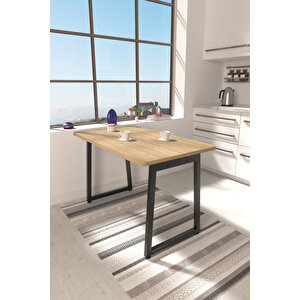 Biga Sabit Mdf Metal Ayak Mutfak Masası - 70x120 Cm