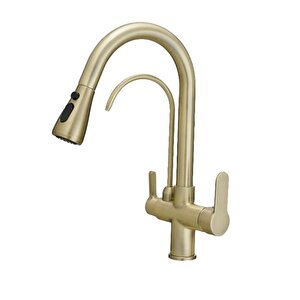 U Arıtmalı Uzayan Spiralli Mutfak Evi̇ye Lavabo Bataryası Antik
