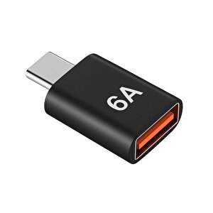 Schitec 6a Type-c To Usba Dönüştürücü Adaptör Hızlı Şarj Ve Veri Aktarım Adaptörü Gümüş J624 Gümüş