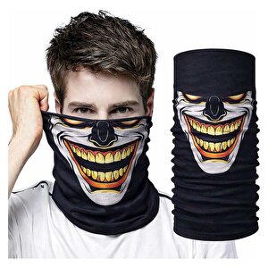 Evimdeyokyok Joker Gülüşlü Baf Maske – Çok Amaçlı Boyunluk Bandana 3 No