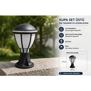 Kupa Serisi 37 Cm E27 Duy Ip54 Bahçe Aydınlatma Armatürü – Set Üstü Yerli Üretim (ampul Hariç)