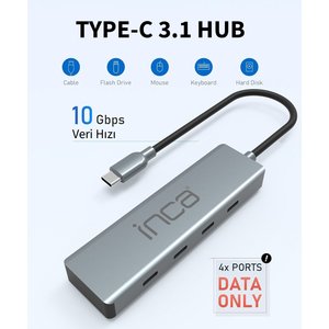 Itpt-4tx 4 Port Type-c 3.1 10gbps Type-c Çoklayıcı