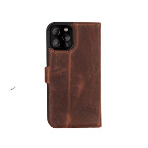 Apple Iphone 11 Pro Max Uyumlu Deri Cüzdanlı Kılıf Rfid G2 Kahve