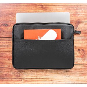 Awe 16 Inç Macbook Ve Pc Uyumlu Deri Kılıf Erc1 Siyah