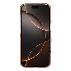 Apple Iphone 17 Pro Için, Hakiki Deri, El Yapımı Kılıf, Magsafe Ile Uyumlu, İç Yüzeyi Kadife, Gölgeli Taba