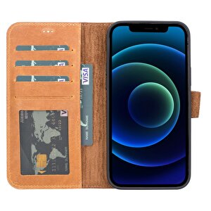 Apple Iphone 13 Pro Uyumlu Deri Cüzdanlı Kılıf Mwwn G19