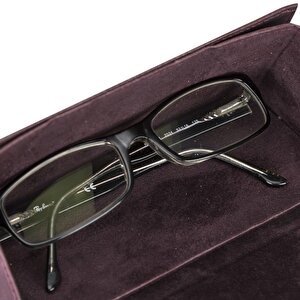 Smart Glass Deri Gözlük Kılıfı Tn6 Mor