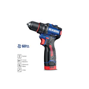 En 160 Ds Kömürsüz Darbeli Şarjlı Matkap