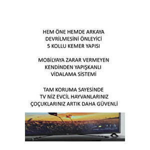Öne Arkaya Devrilmesini Önleyen Lcd Tv Askısı Kedi Köpek Çoçuk Bebek Deprem Koruma Güvenlik Kemeri Mobilyaya Yapışkanlı Ahtapot Tip