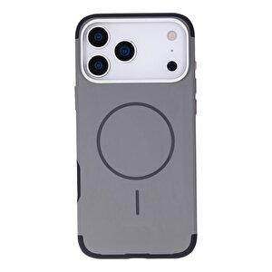 Koen Iphone 17 Pro Uyumlu Magsafe Kılıf – Kablosuz Şarj Destekli, Köşe Koruma Darbe Emici, Şeffaf Mat Premium Telefon Kılıfı, Gri