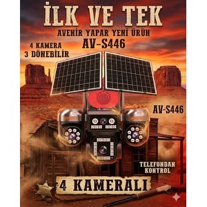 4 Adet 3mp Kameralı 4g Solar Kamera 1 Yıllık 15gb Sim Kart + 64gb Hafıza Kartı Dahil 4.5g Sim Kart Dış Mekan Solar Güneş Panelli Kamera