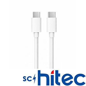 Schitec 60w Type-c To Type-c Data Ve Hızlı Şarj Kablosu Telefon, Tablet, Laptop Uyumlu Beyaz Sk004