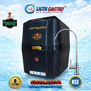 Li̇gth Gastro Premi̇um Si̇yah Ücretsi̇z Montaj 8 Li̇tre Su Aritma Ci̇hazi