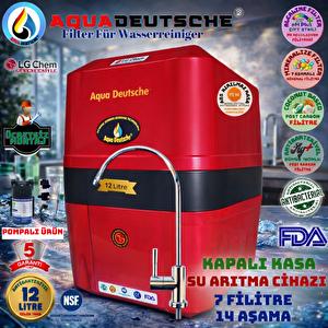 Aqua Deutsche Premi̇um Kirmizi Ücretsi̇z Montaj&pompali 12 Li̇tre 7 Fi̇ltre 14 Aşama