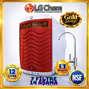 Gold Premium Kirmizi Beyaz 12 Li̇tre 7 Fi̇ltre 14 Aşama Su Aritma Ci̇hazi