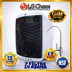 Gold Premium Si̇yah Beyaz 12 Li̇tre 7 Fi̇ltre 14 Aşama Su Aritma Ci̇hazi