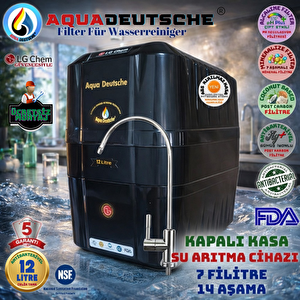 Aqua Deutsche Premi̇um Full Si̇yah Ücretsi̇z Montaj 12 Li̇tre 7 Fi̇ltre 14 Aşama