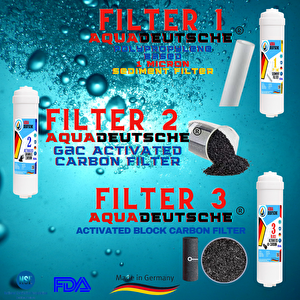Aqua Deutsche Premi̇um Şefaf Kirmizi Si̇yah Ücretsi̇z Montaj 8 Li̇tre 7 Fi̇ltre 14 Aşama Su Aritma Ci̇hazi
