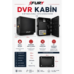 Dvr/nvr Cctv Rack Abs Kabinet 1u 19 '' 42x32x11 Cm