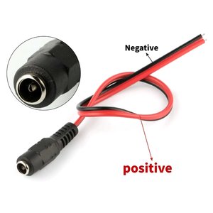 Nif Bilişim 12 Volt Dişi Power Jack Dc 12v Dişi Kablolu Besleme Jakı 12 Volt Cctv Jack Dc Dişi 5.5mm Dış Çap 2.1mm İç Çapı Vardır 1 Adet