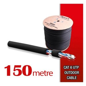 Yüksek Bakır Utp 23awg 0.58 Mm Dış Ortam Cat6 Outdoor Kablo 150 Metre