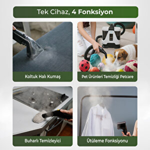 Deepcleaner 13.000 Pa | Koltuk Yıkama | Ütüleme | Buharlı Temizleme | Petcare