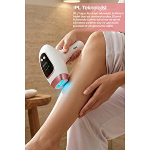 Sel-6047 Ipl Beyaz Pink 999.999 Atım - Buz Soğutmalı Epilasyon Cihazı – 9 Güç Seviyesi, Tüm Vücut Kullanım, Ev Tipi Kalıcı E