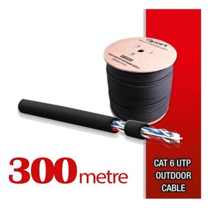 Yüksek Bakır Utp 23awg 0.58 Mm Dış Ortam Cat6 Outdoor Kablo 300 Metre