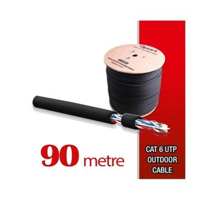 Yüksek Bakır Utp 23awg 0.58 Mm Dış Ortam Cat6 Outdoor Kablo 90 Metre