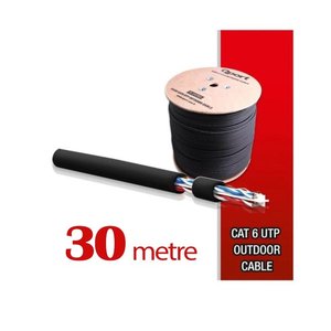 Yüksek Bakır Utp 23awg 0.58 Mm Dış Ortam Cat6 Outdoor Kablo 30 Metre