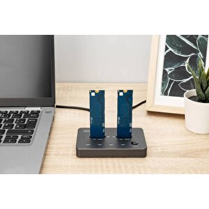 Nvme Klonlama İstasyonu 2xm.2 Ssd Usb-c 10gbps Sata/nvme Hot-swap