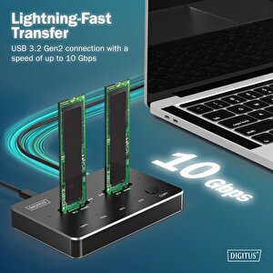 Nvme Klonlama İstasyonu 2xm.2 Ssd Usb-c 10gbps Sata/nvme Hot-swap
