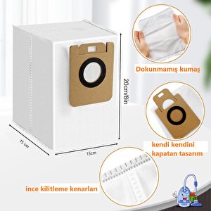 Dreame Z10 Pro Robot Süpürge Uyumlu Toz Torbası 2’li Set – 4.5l Büyük Kapasiteli, Hijyenik