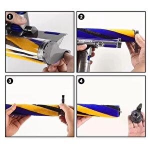 Dyson Süpürge Başlık Rulo Fırça V8 V10 V12 V15 Detect Slim Fluffy Uyumlu Yedek Parça