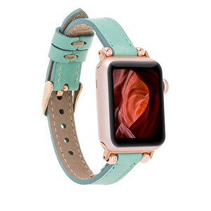 Apple Watch Uyumlu Deri Kordon 42-44-45mm Ferro Brn7