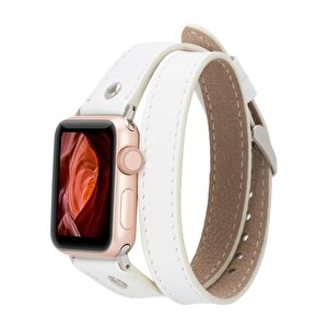 Apple Watch Uyumlu Deri Kordon 42-44-45mm Slim Dtst F3
