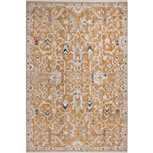 Andromeda Halı Otantik Serisi N0089b Altın Salon Oturma Yatak Odası Halısı 80x150 cm