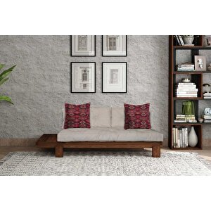 Woodesk Ari̇n Masi̇f Ahşap Sedi̇r, Cevi̇z-bej Renk