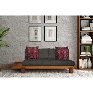 Woodesk Ari̇n Masi̇f Ahşap Sedi̇r, Ti̇k-antrasi̇t Renk
