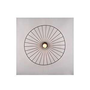 Zeynep Endüstri̇yel Si̇yah Kafes Avi̇ze, 50 Cm Çap