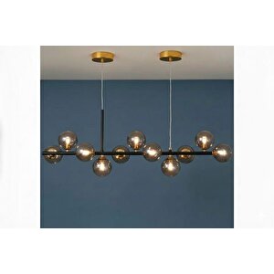 Gamze Füme Camli Si̇yah Gold Detayli Avi̇ze
