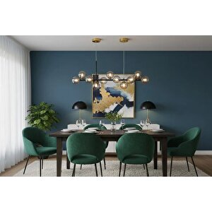 Gamze Füme Camli Si̇yah Gold Detayli Avi̇ze