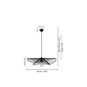 Mi̇mari̇ Tasarim Kafes Avi̇ze, Si̇yah, 50 Cm