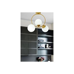 Di̇lek Eski̇tme Gold Üçlü Beyaz Camli Avi̇ze
