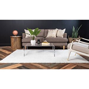 Soli̇d Maki̇ne Halisi 4371m Beyaz 150x230 Di̇kdörtgen