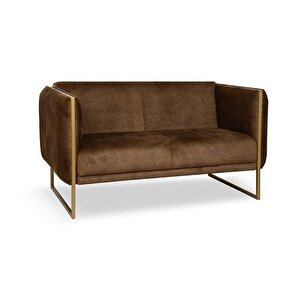 Forsi̇t Ofi̇s Pri̇zma Gold Metal Ayakli Üçlü Kanepe, Kahve