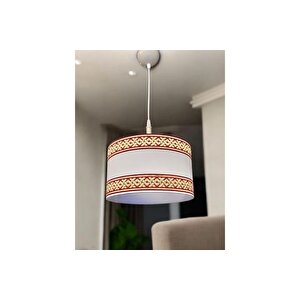 Bordo Gold Dokuma Şeri̇tli̇ Sarkit Avi̇ze, Krem