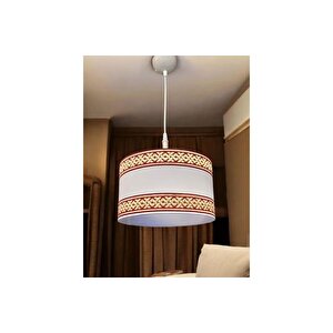 Bordo Gold Dokuma Şeri̇tli̇ Sarkit Avi̇ze, Krem