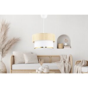 Vi̇p Hazeran Rattan 2 Katli Sarkit Avi̇ze, Beyaz Krem