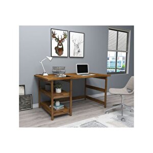 Woodface Ci̇ty Doğal Ahşap Çalişma Masasi, Cevi̇z